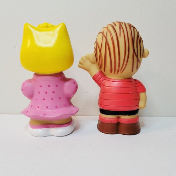 Vtg Just Play JP Charlie Brown Peanuts Rubber Figures Linus and Sally - Picture 2 of 4